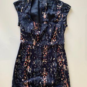 French Connection Cap Sleeve Dress - Navy Blue
